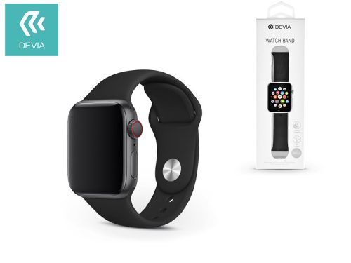 Devia Deluxe Series Sport Apple Watch lyukacsos sport szíj - 38/40/41mm - fekete