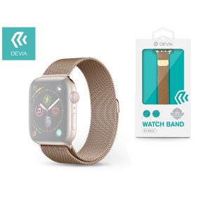   Devia Elegant Series Milanese Loop Apple Watch fém szíj - 38/40/41mm - arany