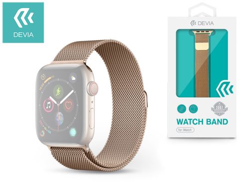 Devia Elegant Series Milanese Loop Apple Watch fém szíj - 38/40/41mm - arany