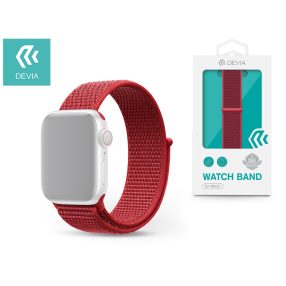   Devia Deluxe Series Sport3 Apple Watch szövet sport szíj - 38/40/41mm - piros