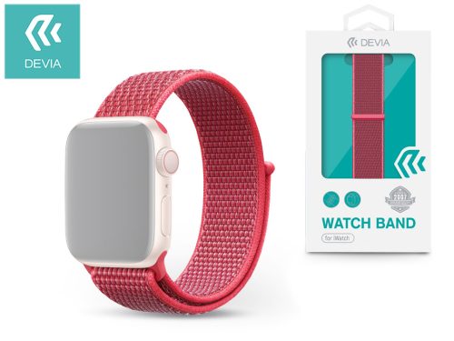Devia Deluxe Series Sport3 Apple Watch szövet sport szíj - 42/44/45/49mm - hibiszkusz