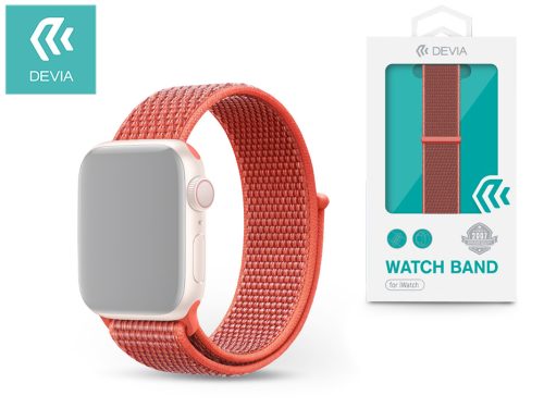 Devia Deluxe Series Sport3 Apple Watch szövet sport szíj - 42/44/45/49mm - barack