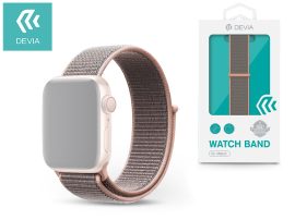 Apple Watch lyukacsos sport szíj - Devia Deluxe Series Sport3 Band - 42/44 mm - pink sand
