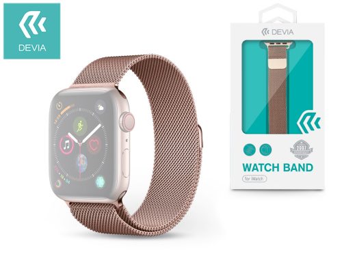 Devia Elegant Series Milanese Loop Apple Watch fém szíj - 38/40/41mm - rose gold