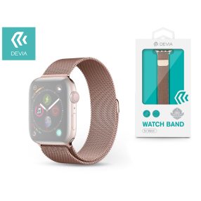   Devia Elegant Series Milanese Loop Apple Watch fém szíj - 42/44/45/49mm - rose gold