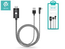   Apple iPhone Lightning + USB + HDMI kábel 2 m-es vezetékkel - Devia Storm Series HDMI Cable - black