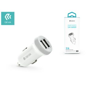 Devia Smart Series 15W 2xUSB autós töltő adapter - fehér