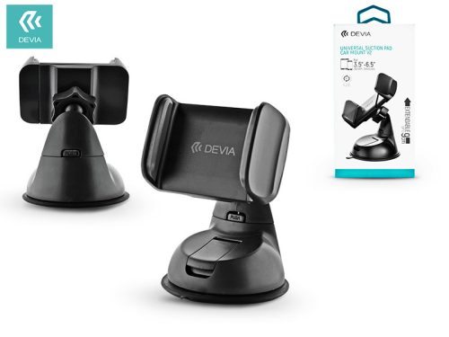 Devia Suction Pad Car Mount V2 autós tartó műszerfalra/szélvédőre - 3,5-6 méret - fekete"