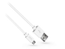   USB - micro USB adat- és töltőkábel 1 m-es vezetékkel - Devia Kintone Series Micro USB Cable - 5V/2A - white - ECO csomagolás