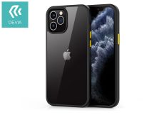   Apple iPhone 12/12 Pro ütésálló hátlap - Devia Shark Series Shockproof Case - black/transparent