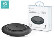   Devia Qi univerzális vezeték nélküli töltő állomás - 15W - Devia Allen Series V3Ultra-Thin Wireless Charger - fekete