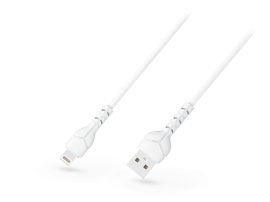 USB - Lightning adat- és töltőkábel 1 m-es vezetékkel - Devia Kintone Cable V2 Series for Lightning - 5V/2.1A - white - ECO csomagolás