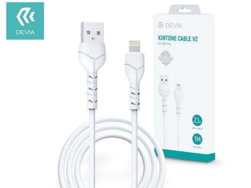 Devia Kintone Cable V2 Series 10W USB/Lightning adat-és töltőkábel 1m - fehér