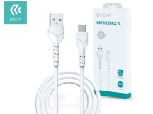   USB - USB Type-C adat- és töltőkábel 1 m-es vezetékkel - Devia Kintone Cable V2 Series for Type-C - 5V/2.1A - white 