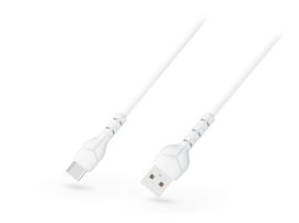 USB - USB Type-C adat- és töltőkábel 1 m-es vezetékkel - Devia Kintone Cable V2 Series for Type-C - 5V/2.1A - white - ECO csomagolás