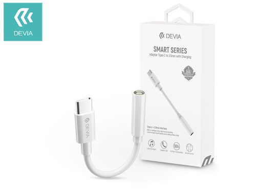 Devia Smart Series Type-C - 3,5mm jack audio adapter - fehér