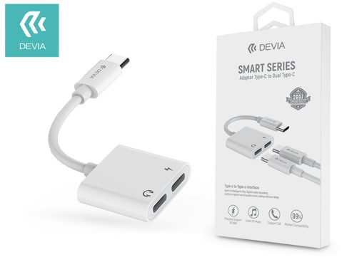Devia Smart Series Type-C 2x Type-C audio adapter - fehér