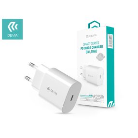   Devia Smart Series 25W PD hálózati gyorstöltő adapter Type-C - fehér