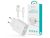 Devia Smart Series 12W 2xUSB hálózati töltő adapter + USB/microUSB kábel 1m - fehér