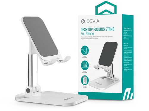 Devia Desktop Folding Stand asztali telefon/tablet tartó - fehér