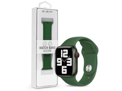 Devia Deluxe Series Sport Apple Watch szilikon sport szíj - 42/44/45/49mm - zöld