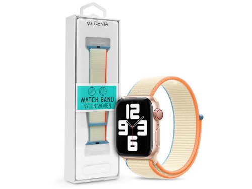 Devia Deluxe Series Sport3 Apple Watch szövet sport szíj - 38/40/41mm - krémfehér