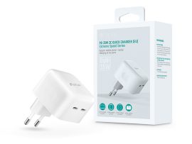 Devia GaN hálózati töltő adapter 2xType-C bemenettel - 35W - Devia Extreme SpeedSeries PD 35W 2C Quick Charger - fehér