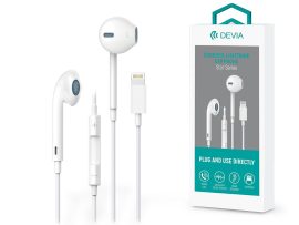 Devia univerzális sztereó felvevős fülhallgató - Lightning - Devia Star Series  Earbuds Lightning Earphone - fehér