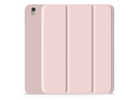 Apple iPad 10.9 (2022) tablet tok (Smart Case) on/off funkcióval, Apple Pencil tartóval - Devia Rosy Series Leather Case With Pencil Slot - pink