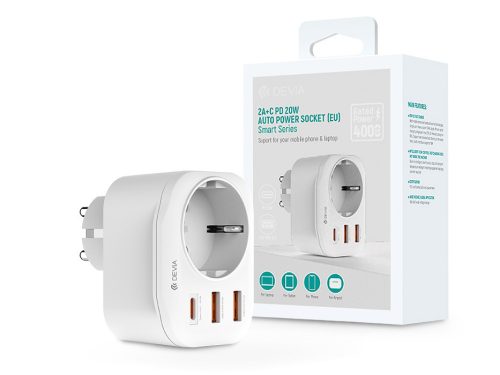 Devia Smart Series 20W PD hálózati csatlakozóaljzat 2xUSB/Type-C - fehér