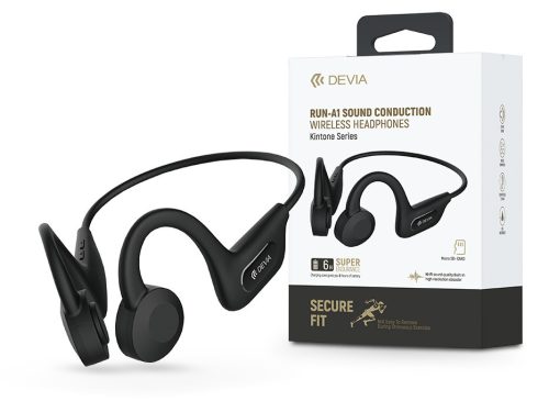 Devia Kintone Run-A1 Sport Bluetooth vezeték nélküli fülhallgató microSD kártyaolvasóval - fekete
