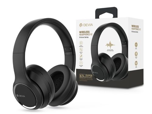 Devia Kintone Series V2 Bluetooth sztereó fejhallgató beépített mikrofonnal - fekete