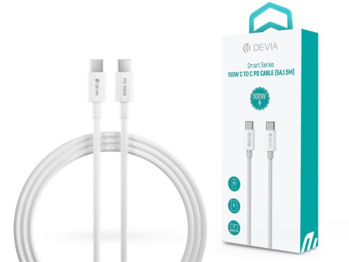 Devia Smart Series 100W Type-C/Type-C adat- és töltőkábel 1,5m - fehér