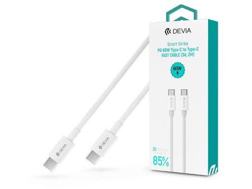 Devia Smart Series 60W Type-C/Type-C adat- és töltőkábel 2m - fehér