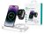 Devia Smart Series 15W Qi 3 In 1 vezeték nélküli töltő Smartphone/iWatch/Airpods - fehér