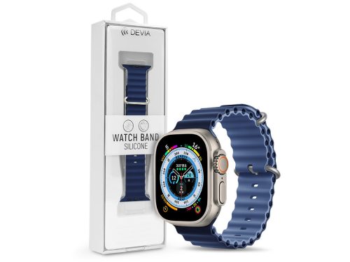 Devia Deluxe Series Sport6 Apple Watch szilikon sport szíj - 42/44/45/49mm - kék