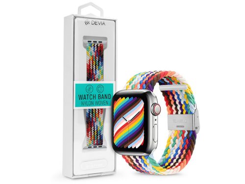 Devia Deluxe Series Sport4 Apple Watch fonott szövet sport szíj - 38/40/41mm - szivárvány