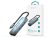 Devia Leopard Series 5 V3 USB Type-C USB 3.1/RJ45/3xUSB3.0 elosztó/adapter - szürke