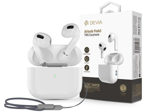 Devia Airbuds Pods3 Bluetooth sztereó headset - fehér