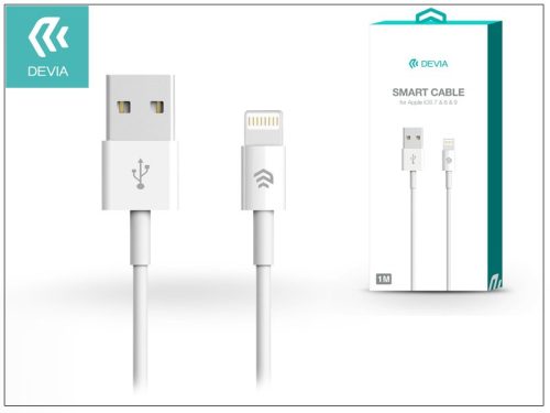 Devia Smart Series USB/Lightning töltő- és adatkábel 1m - fehér