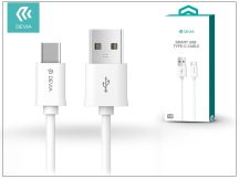   Devia USB - USB Type-C adat- és töltőkábel 1 m-es vezetékkel - Devia Smart USB  Type-C 2.0 Cable - fehér