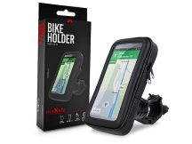   Univerzális kerékpárra szerelhető, por- és cseppálló telefontartó max. 6,5     méretű készülékekhez - Maxlife MXBH-01XL Bike Holder - fekete"