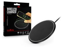   Maxlife Qi univerzális vezeték nélküli töltő állomás - 5V/2A - 10 W - Maxlife MXWC-02 Wireless Charger - Qi szabványos - fekete