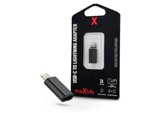 Maxlife USB-C To Lightning Adapter USB Type-C/Lightning adapter - 2A - fekete