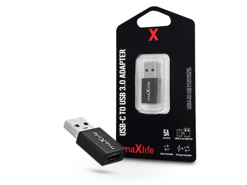 Maxlife 3.0 Type-C - USB adapter - 5A - fekete