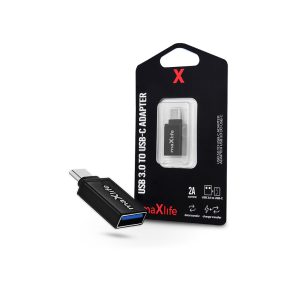 Maxlife USB/USB Type-C OTG adapter - 2A - fekete