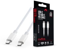   Maxlife Type-C - Type-C adat- és töltőkábel 2 m-es vezetékkel - Maxlife MXUC-05 USB-C to USB-C PD Cable - 100W - fehér