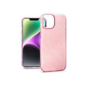 Haffner Glitter szilikon tok - Apple iPhone 14 - pink