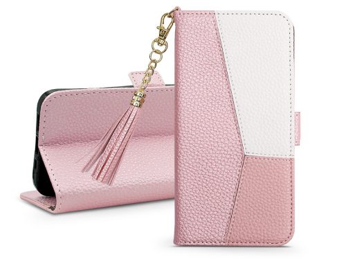 Haffner Smart Charms Book Flip oldalra nyíló tok - Apple iPhone 14 Pro - pink