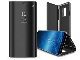 Smart Clear View oldalra nyíló flipes tok - Samsung A536U Galaxy A53 5G - fekete